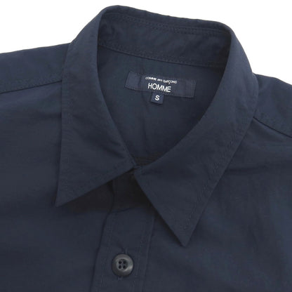 【中古】コムデギャルソンオム COMME des GARCONS HOMME 2025年春夏 ナイロンタッサー 半袖シャツ ネイビー【サイズS】【 状態ランクB 】【 メンズ 】