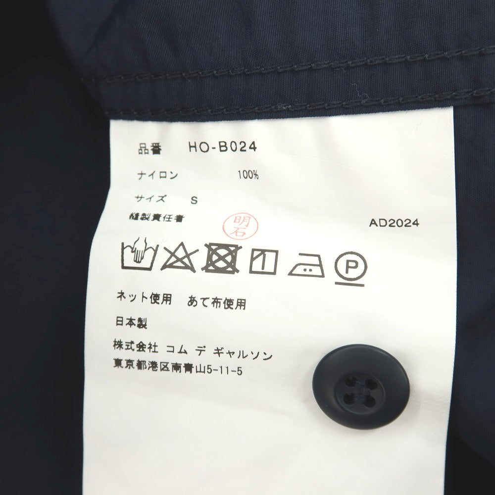 【中古】コムデギャルソンオム COMME des GARCONS HOMME 2025年春夏 ナイロンタッサー 半袖シャツ ネイビー【サイズS】【 状態ランクB 】【 メンズ 】