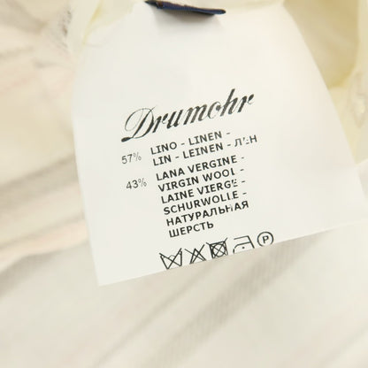 【新品】ドルモア DRUMOHR リネンウール ストライプ 3B テーラードジャケット ホワイトxピンク【サイズ48】【 状態ランクN 】【 メンズ 】