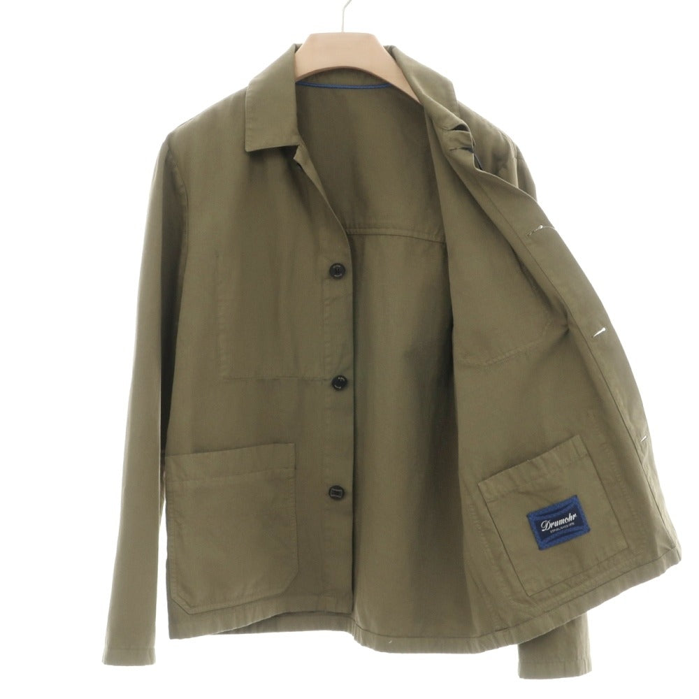 【新品】ドルモア DRUMOHR コットンリネン カバーオール オリーブグリーン【サイズ48】【 状態ランクN 】【 メンズ 】