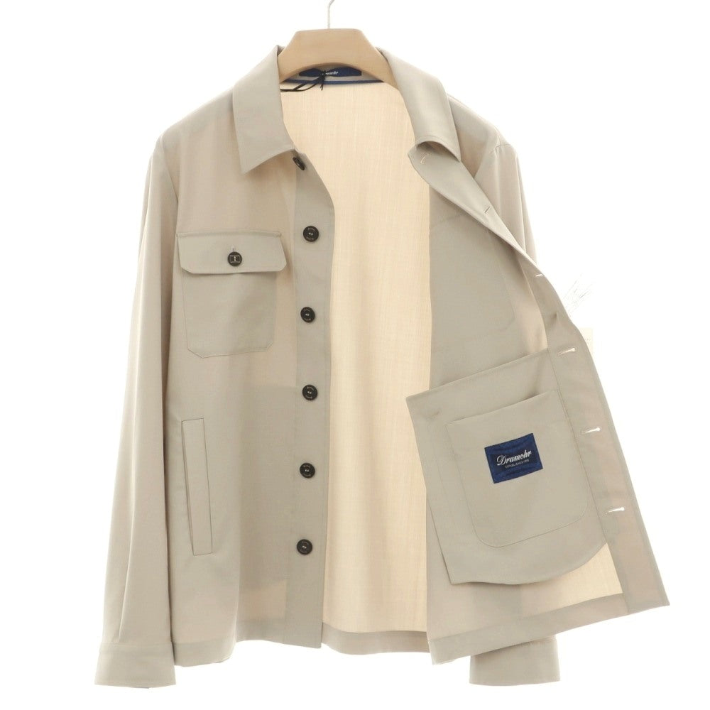 【新品】ドルモア DRUMOHR ウール シャツブルゾン サンドベージュ【サイズ50】【 状態ランクN 】【 メンズ 】