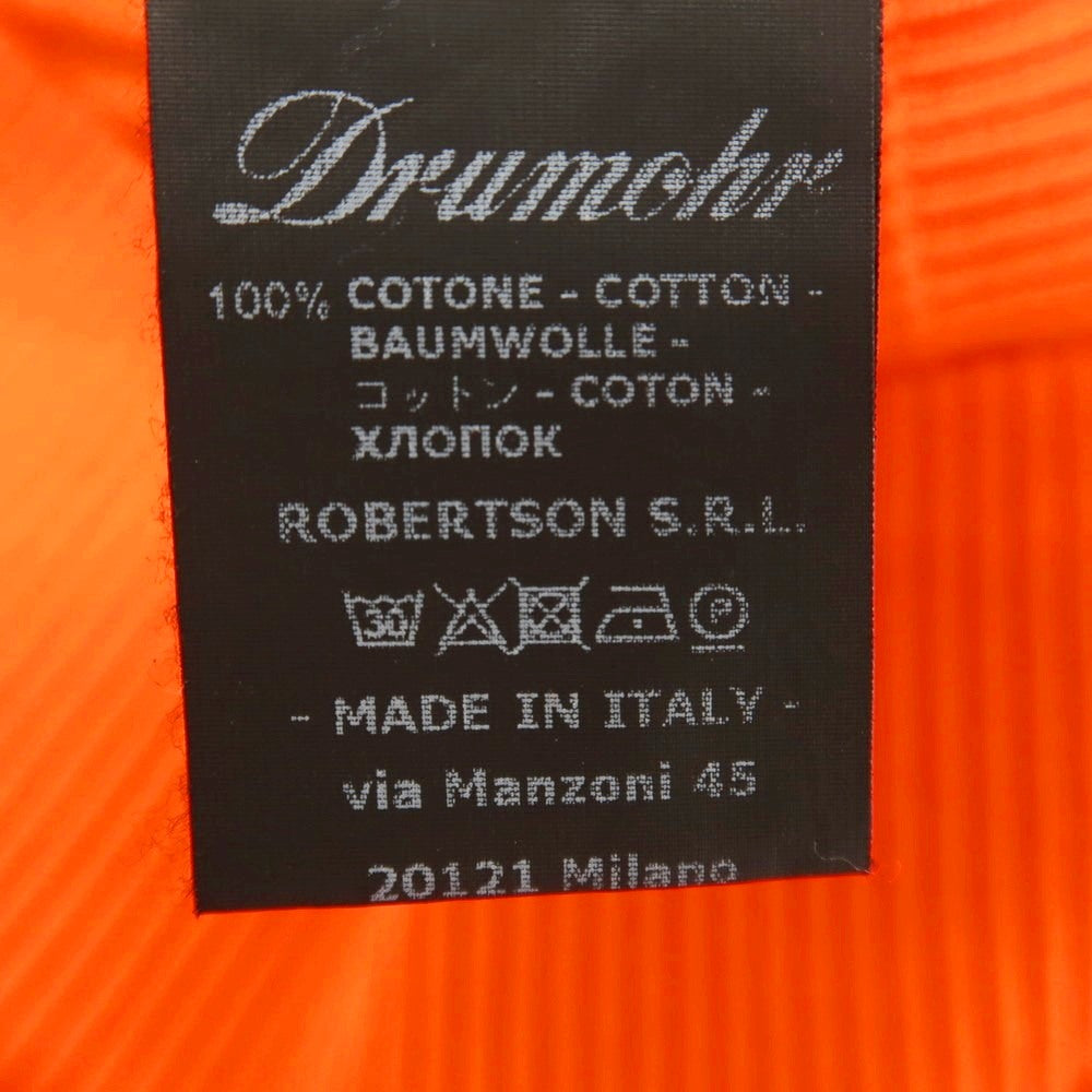 【新品】ドルモア DRUMOHR コットン クルーネック プルオーバーニット オレンジ【サイズ46】【 状態ランクN 】【 メンズ 】