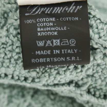 【新品】ドルモア DRUMOHR コットン ケーブル編み クルーネック プルオーバーニット アイスグリーン【サイズ50】【 状態ランクN 】【 メンズ 】