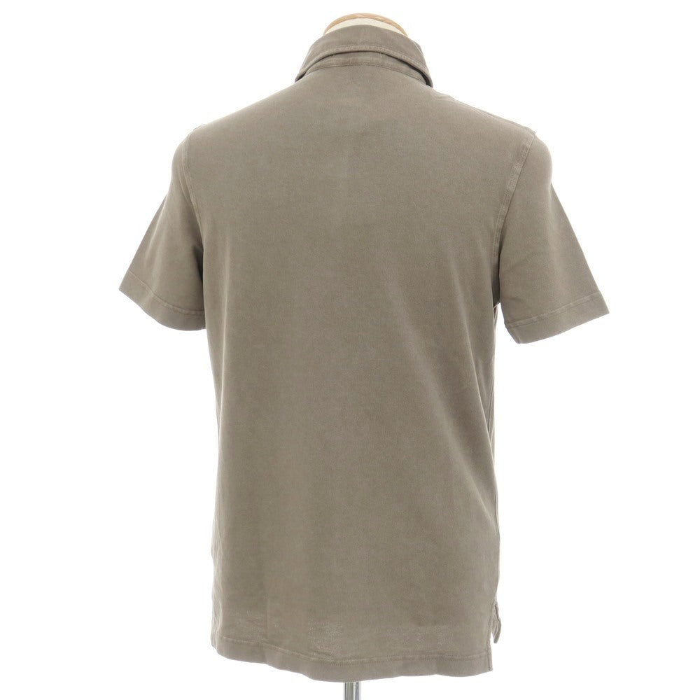 【新品】ドルモア DRUMOHR ガーメントウォッシュ コットン 半袖ポロシャツ ダークグレージュ【サイズXS】【 状態ランクN 】【 メンズ 】