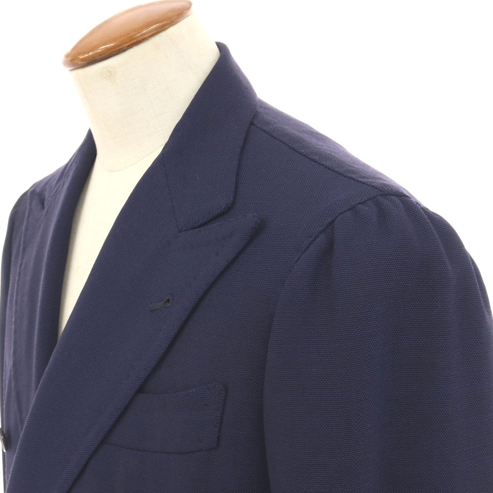 【中古】アルフォンソ シリカ Alfonso Sirica ウール ダブル6B テーラードジャケット ネイビー【サイズ46】【 状態ランクB 】【 メンズ 】