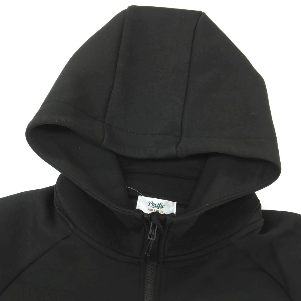 【中古】パシフィックゴルフクラブ Pacific GOLF CLUB ダンボールニット ジップアップ パーカー ブラック【サイズM】【 状態ランクB 】【 メンズ 】