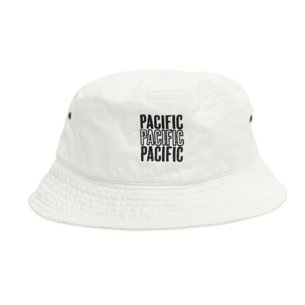【中古】パシフィックゴルフクラブ Pacific GOLF CLUB コットン バケットハット 帽子 ホワイト【サイズL/XL】【 状態ランクC 】【 メンズ 】