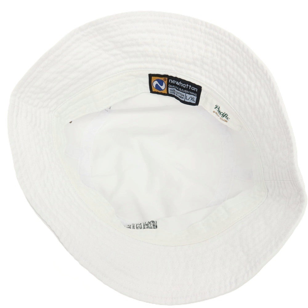 【中古】パシフィックゴルフクラブ Pacific GOLF CLUB コットン バケットハット 帽子 ホワイト【サイズL/XL】【 状態ランクC 】【 メンズ 】