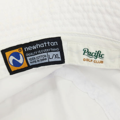 【中古】パシフィックゴルフクラブ Pacific GOLF CLUB コットン バケットハット 帽子 ホワイト【サイズL/XL】【 状態ランクC 】【 メンズ 】