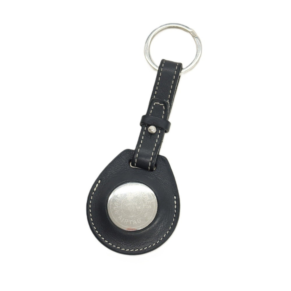 【中古】エルメス HERMES レザー Apple Air Tag エアタグ キーホルダー ブラック【 状態ランクC 】【 メンズ 】