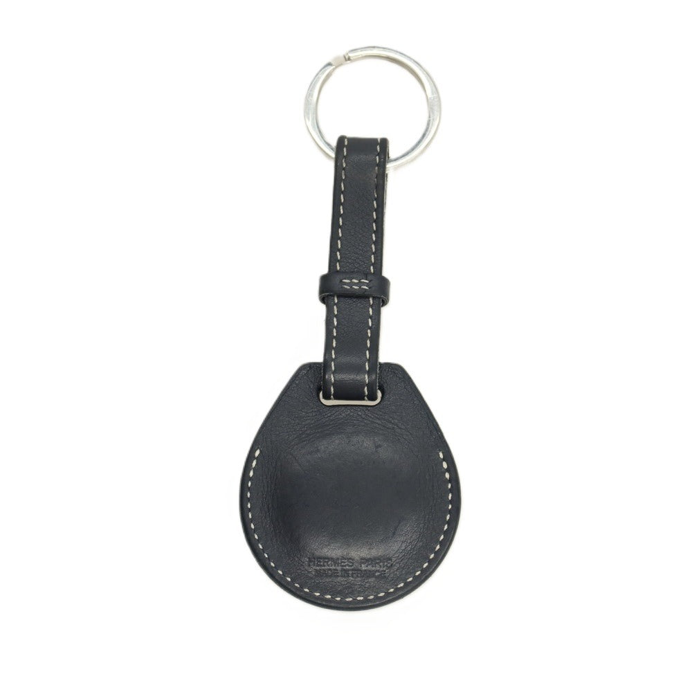 【中古】エルメス HERMES レザー Apple Air Tag エアタグ キーホルダー ブラック【 状態ランクC 】【 メンズ 】