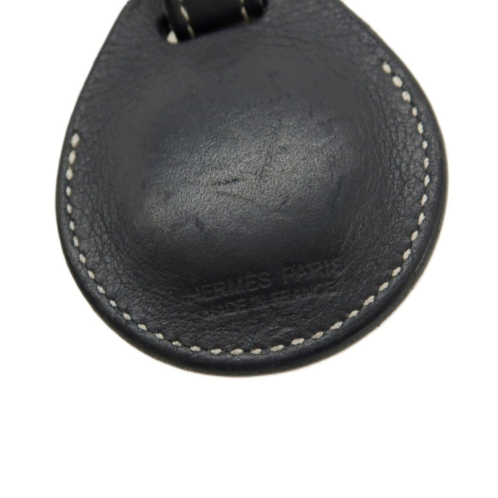 【中古】エルメス HERMES レザー Apple Air Tag エアタグ キーホルダー ブラック【 状態ランクC 】【 メンズ 】