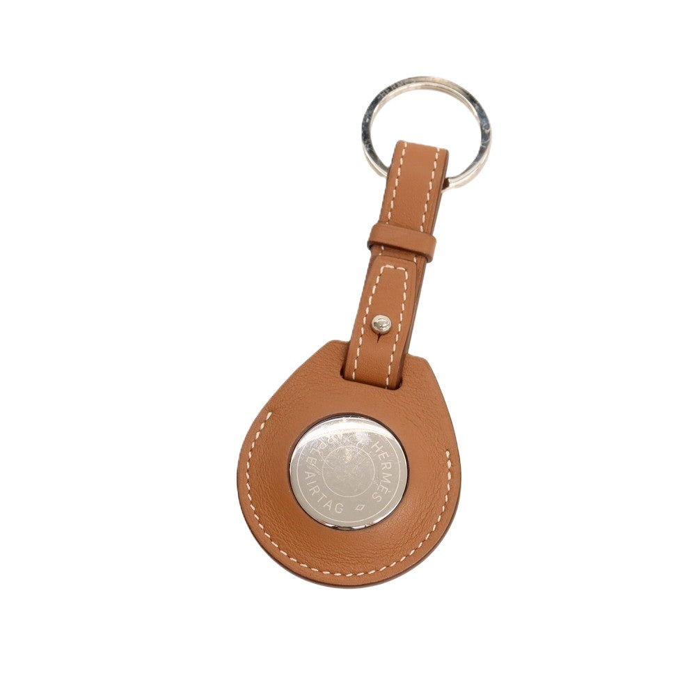 【中古】エルメス HERMES レザー ピクト・ヴォワチュール Apple Air Tag エアタグ キーホルダー ブラウン【 状態ランクB 】【 メンズ 】