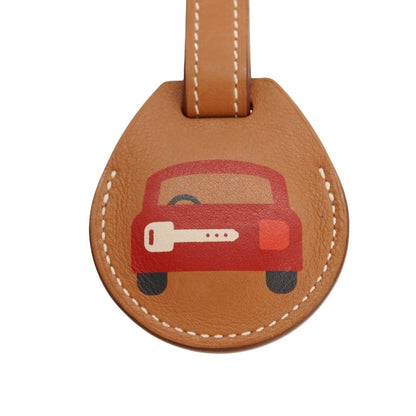 【中古】エルメス HERMES レザー ピクト・ヴォワチュール Apple Air Tag エアタグ キーホルダー ブラウン【 状態ランクB 】【 メンズ 】