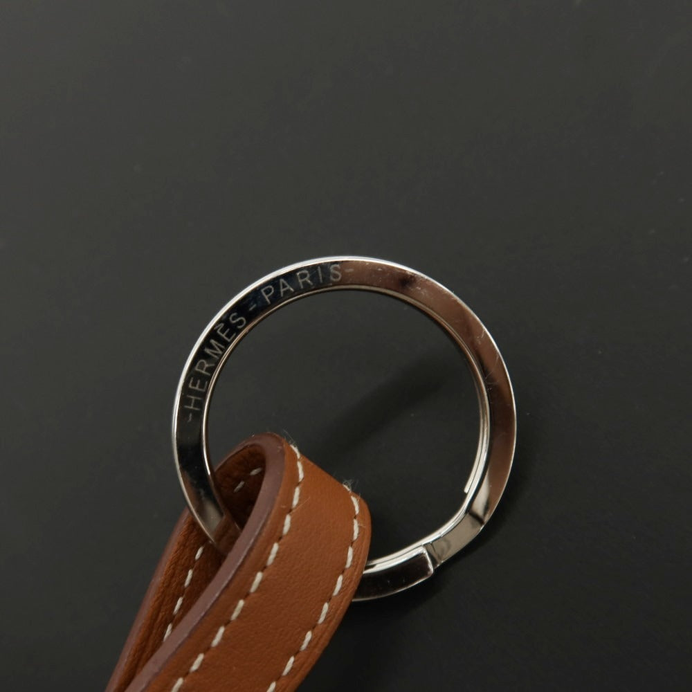 【中古】エルメス HERMES レザー ピクト・ヴォワチュール Apple Air Tag エアタグ キーホルダー ブラウン【 状態ランクB 】【 メンズ 】