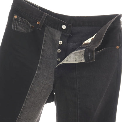【中古】ジョンリンクス jonnlynx faye別注 コットン 再構築 デニムパンツ ブラック【サイズ34】【 状態ランクB 】【 メンズ 】