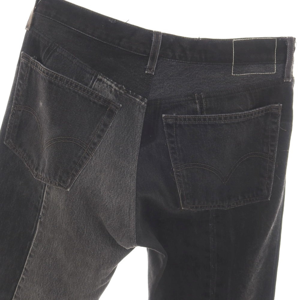 【中古】ジョンリンクス jonnlynx faye別注 コットン 再構築 デニムパンツ ブラック【サイズ34】【 状態ランクB 】【 メンズ 】
