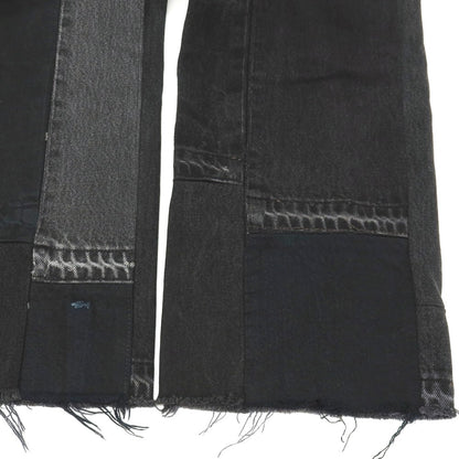 【中古】ジョンリンクス jonnlynx faye別注 コットン 再構築 デニムパンツ ブラック【サイズ34】【 状態ランクB 】【 メンズ 】