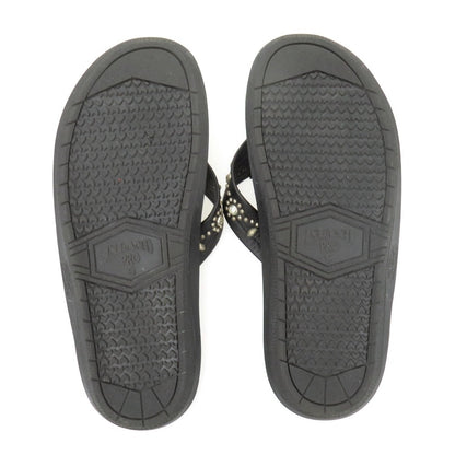 【中古】エイチティーシー HTC × ISLAND SLIPPER レザー サンダル ブラック【サイズ9】【 状態ランクB 】【 メンズ 】