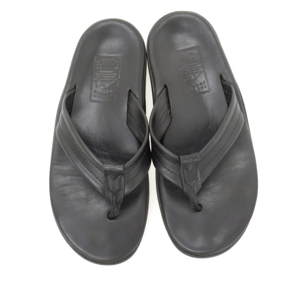 【中古】アイランドスリッパ ISLAND SLIPPER レザー サンダル ブラック【サイズ9】【 状態ランクB 】【 メンズ 】