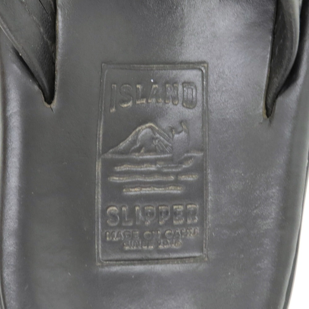 【中古】アイランドスリッパ ISLAND SLIPPER レザー サンダル ブラック【サイズ9】【 状態ランクB 】【 メンズ 】