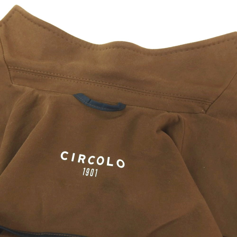 【中古】チルコロ1901 CIRCOLO 1901 コットン ジャージー 裏起毛 2B カジュアルジャケット ブラウン【サイズ50】【 状態ランクB 】【 メンズ 】