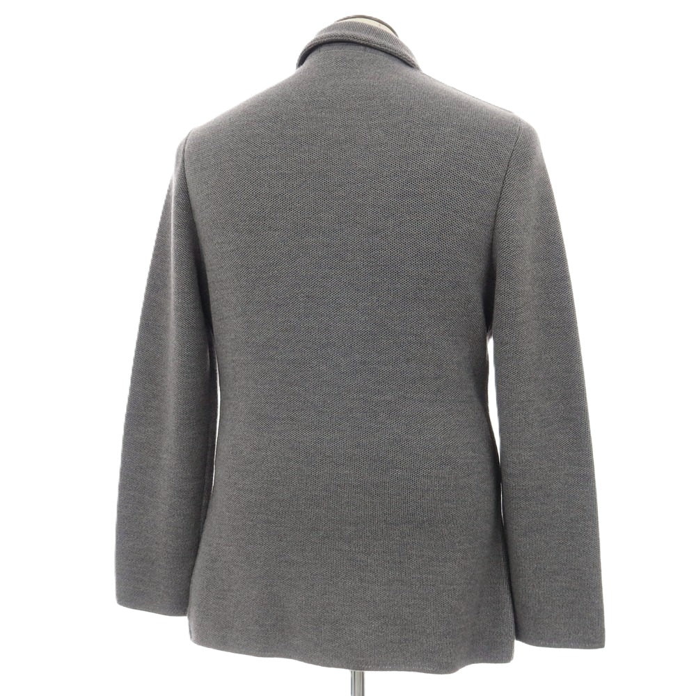 【中古】ラルディーニ LARDINI ウール 2B ニットジャケット グレー【サイズXL】【 状態ランクB 】【 メンズ 】