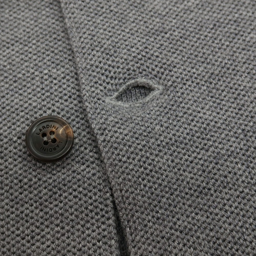 【中古】ラルディーニ LARDINI ウール 2B ニットジャケット グレー【サイズXL】【 状態ランクB 】【 メンズ 】