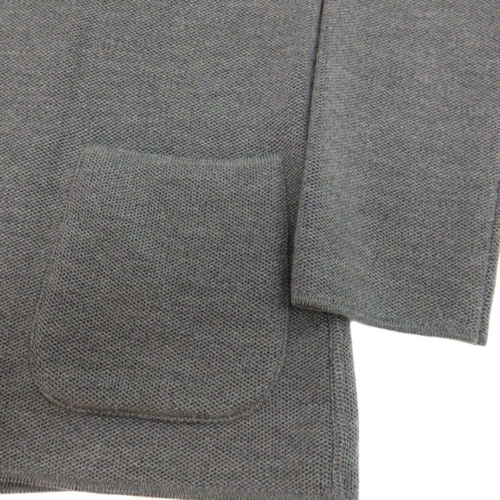 【中古】ラルディーニ LARDINI ウール 2B ニットジャケット グレー【サイズXL】【 状態ランクB 】【 メンズ 】