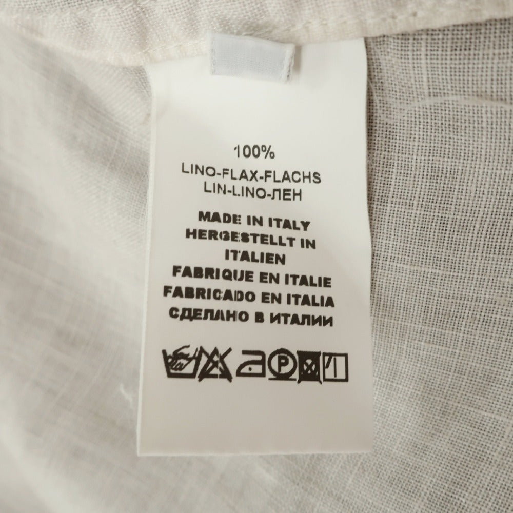 【中古】グランサッソ GRAN SASSO VINTAGE リネン サファリジャケット アイボリーベージュ【サイズ54】【 状態ランクB 】【 メンズ 】