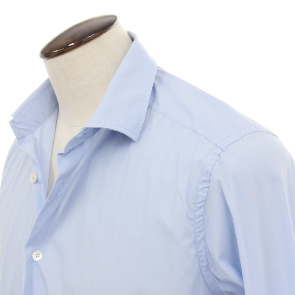 【中古】バグッタ Bagutta コットン セミワイドカラー ドレスシャツ ライトブルー【サイズ42】【 状態ランクC 】【 メンズ 】