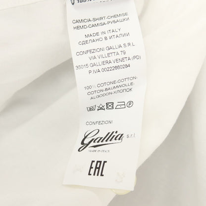 【中古】ガリア GALLIA コットン ホリゾンタルカラー ドレスシャツ ホワイト【サイズ42】【 状態ランクC 】【 メンズ 】