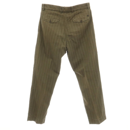 【中古】ジーティーアー G.T.A LORENZO コットンリヨセル ヘリンボーン カジュアルパンツ オリーブ【サイズ50】【 状態ランクC 】【 メンズ 】