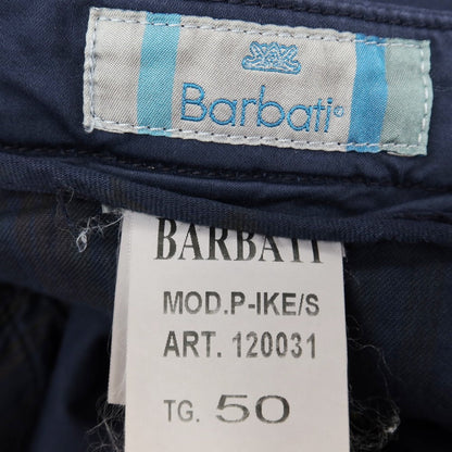 【中古】バルバティ Barbati ストレッチ コットン カジュアルスラックスパンツ ネイビー【サイズ50】【 状態ランクC 】【 メンズ 】