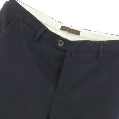 【中古】ビーセッテチェント B SETTECENTO ポリエステルウールレーヨンポリウレタン ドレススラックスパンツ ネイビー【サイズ35】【 状態ランクC 】【 メンズ 】