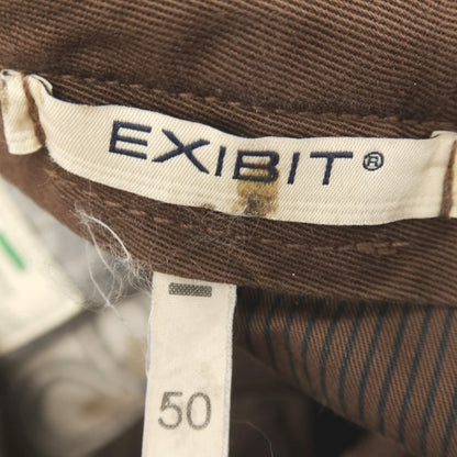 【中古】エクシビット EXIBIT ストレッチ コットン系 カジュアルスラックスパンツ ブラウン【サイズ50】【 状態ランクC 】【 メンズ 】