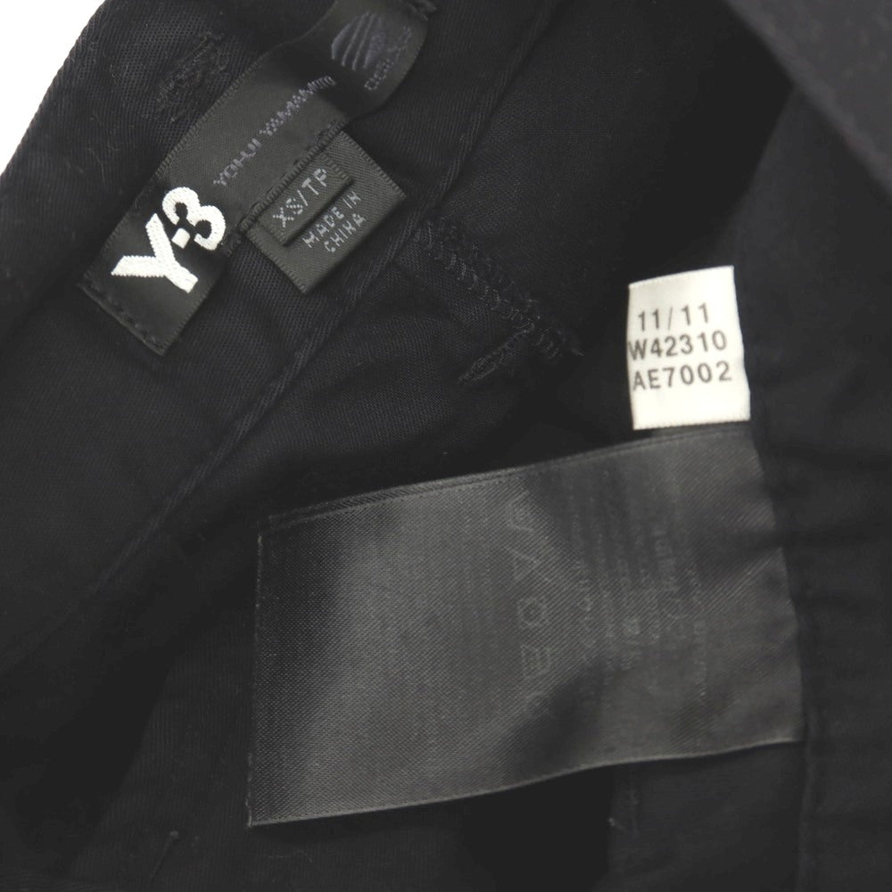 【中古】ワイスリー Y-3 ストレッチ コットン ショートパンツ ブラック【サイズXS】【 状態ランクB 】【 メンズ 】