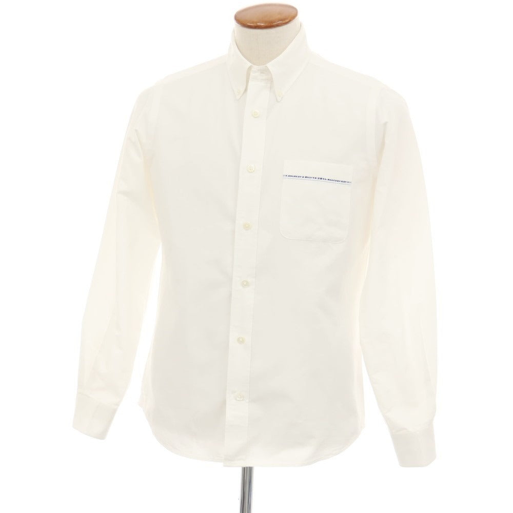 【中古】メイカーズシャツ カマクラ Makers Shirt 鎌倉 コットン ボタンダウン ドレスシャツ ホワイト【サイズM】【 状態ランクC 】【 メンズ 】