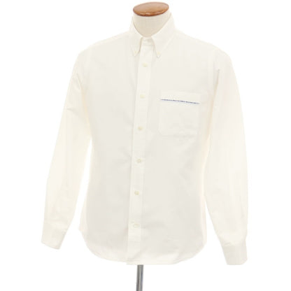 【中古】メイカーズシャツ カマクラ Makers Shirt 鎌倉 コットン ボタンダウン ドレスシャツ ホワイト【サイズM】【 状態ランクC 】【 メンズ 】