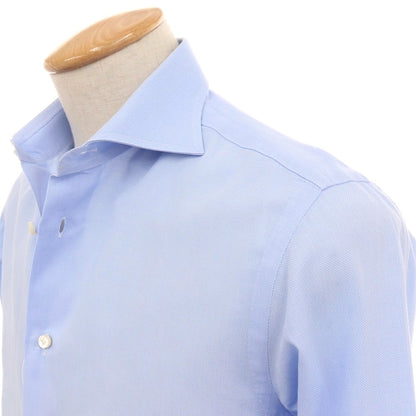 【中古】メイカーズシャツ カマクラ Makers Shirt 鎌倉 コットン ワイドカラー ドレスシャツ ライトブルー【サイズ38】【 状態ランクC 】【 メンズ 】