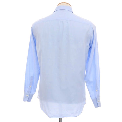 【中古】メイカーズシャツ カマクラ Makers Shirt 鎌倉 コットン ワイドカラー ドレスシャツ ライトブルー【サイズ38】【 状態ランクC 】【 メンズ 】