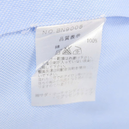 【中古】メイカーズシャツ カマクラ Makers Shirt 鎌倉 コットン ワイドカラー ドレスシャツ ライトブルー【サイズ38】【 状態ランクC 】【 メンズ 】