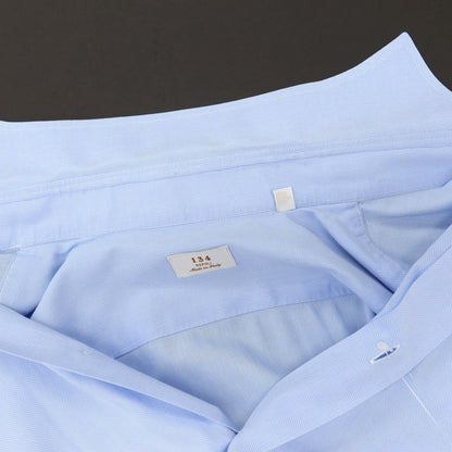 【中古】メイカーズシャツ カマクラ Makers Shirt 鎌倉 コットン ワイドカラー ドレスシャツ ライトブルー【サイズ38】【 状態ランクC 】【 メンズ 】