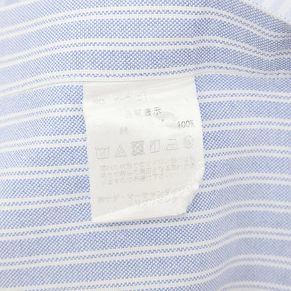【中古】メイカーズシャツ カマクラ Makers Shirt 鎌倉 コットン ストライプ セミワイドカラー ドレスシャツ ブルーxホワイト【サイズ38】【 状態ランクB 】【 メンズ 】