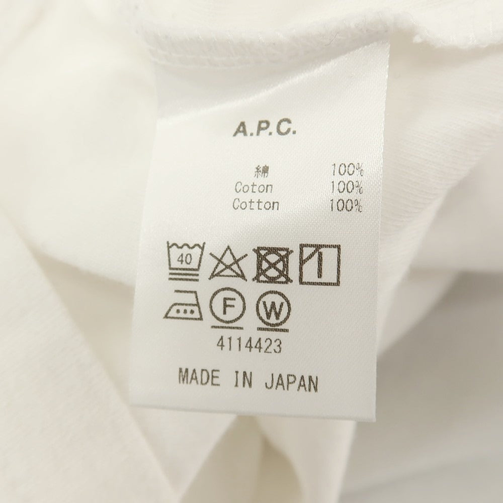 【中古】アーペーセー A.P.C. コットン クルーネック 半袖Ｔシャツ ホワイト【サイズS】【 状態ランクB 】【 メンズ 】