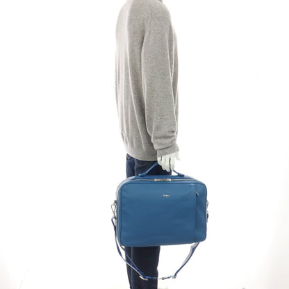 【中古】フルラ Furla 3way レザー ブリーフケース ブルー【 状態ランクC 】【 メンズ 】