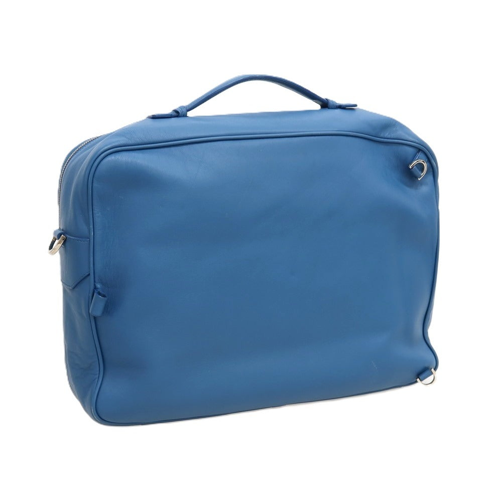 【中古】フルラ Furla 3way レザー ブリーフケース ブルー【 状態ランクC 】【 メンズ 】