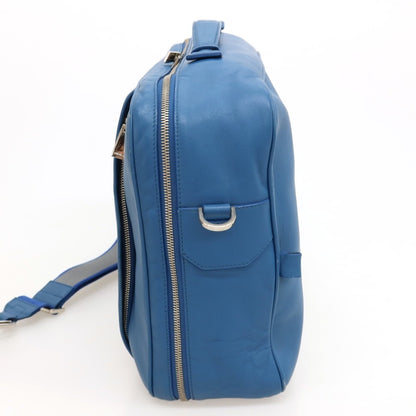 【中古】フルラ Furla 3way レザー ブリーフケース ブルー【 状態ランクC 】【 メンズ 】