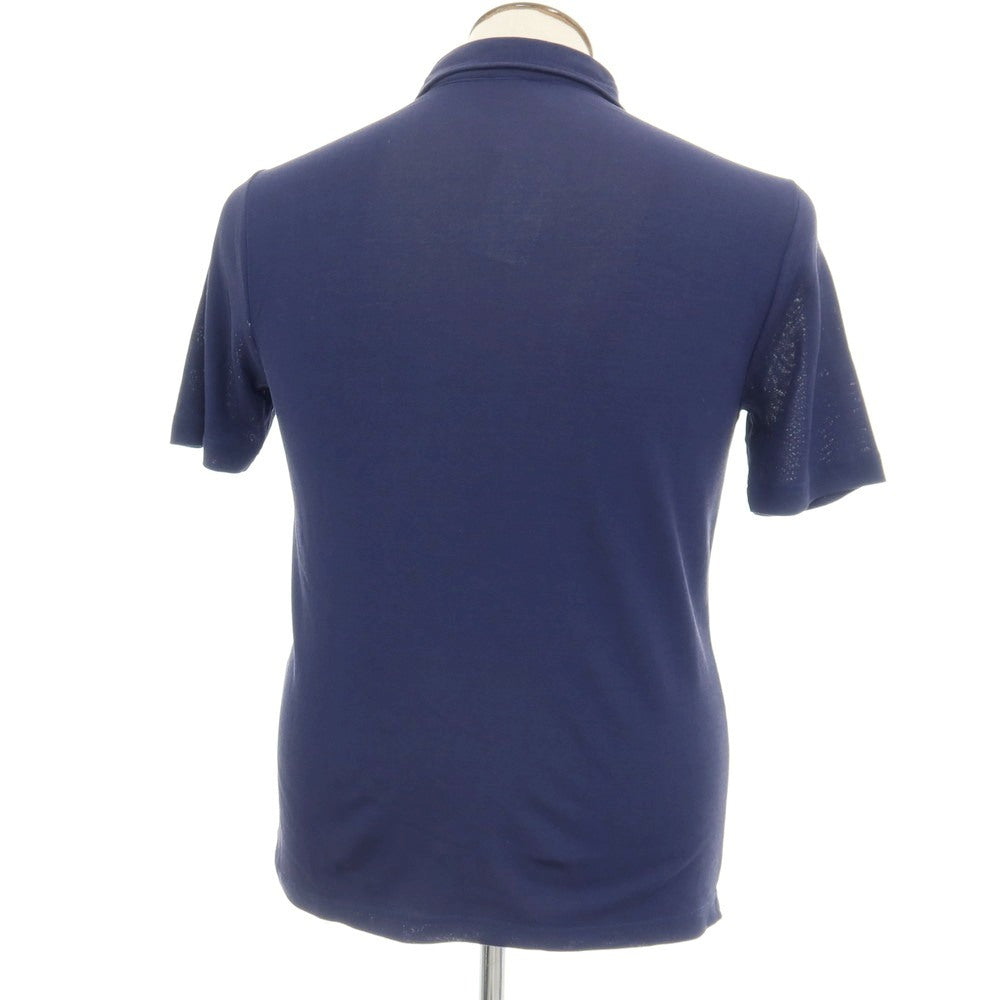 【中古】ザノーネ ZANONE コットン 半袖ポロシャツ ネイビー【サイズ50】【 状態ランクB 】【 メンズ 】