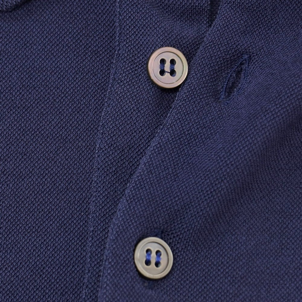 【中古】ザノーネ ZANONE コットン 半袖ポロシャツ ネイビー【サイズ50】【 状態ランクB 】【 メンズ 】